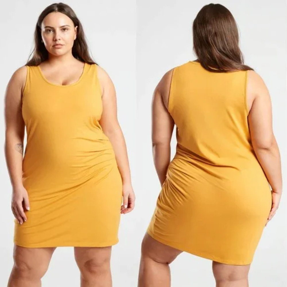 Athleta Della Dress Women's Plus Size‎ 2X Abyssinian Yellow
